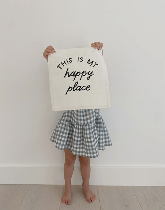 Happy Place Canvas Banner