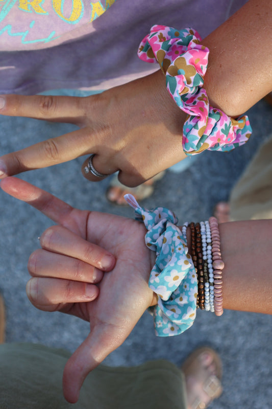 Floral Summer Scrunchies